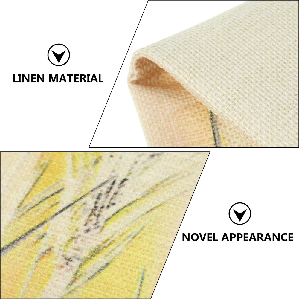 

4PCS Fresh Flax Pillow Case Autumn Plant Flower Pillow Cover (Core 4 Styles)