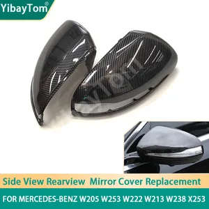 Carbon Fiber Pattern Side Mirror Cover Cap Replacement For
Mercedes-Benz C S E GLC W205 W253 W222 W213 W238 X253 only for LHD