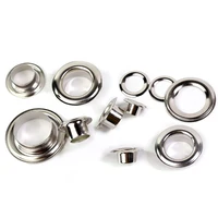 20pcs silver brass eyelets with washer 33 544 556810121417mm leather crafts grommets for shoes bags clothing belt hat