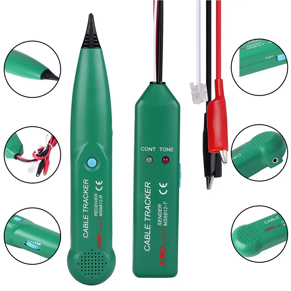 1 Pcs New 6F22 (9V) Telephone Phone Wire Network Cable Tester Line Tracker for AIMO MS6812 (MS6812-T & MS6812-R) Wholesale