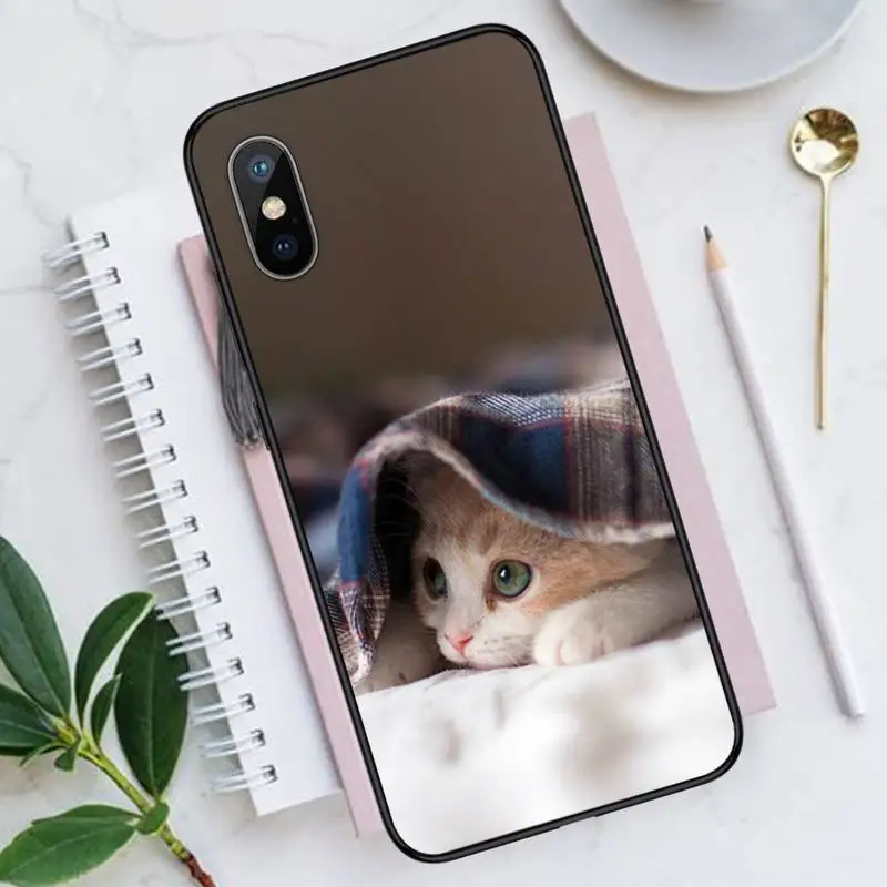 

Cat cute animal Phone Case for iPhone 11 12 pro XS MAX 8 7 6 6S Plus X 5S SE 2020 XR Luxury brand shell funda coque