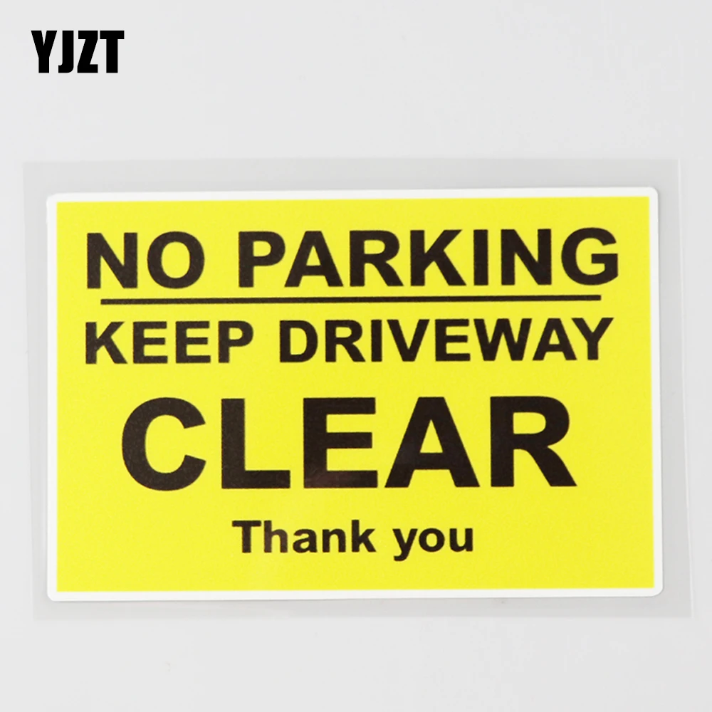 

YJZT 12,4 см × 8,1 см; Склоны отсутствуют парковки держать подъездной дорожки прозрачная Автомобильная наклейка из ПВХ Decal12C-0536
