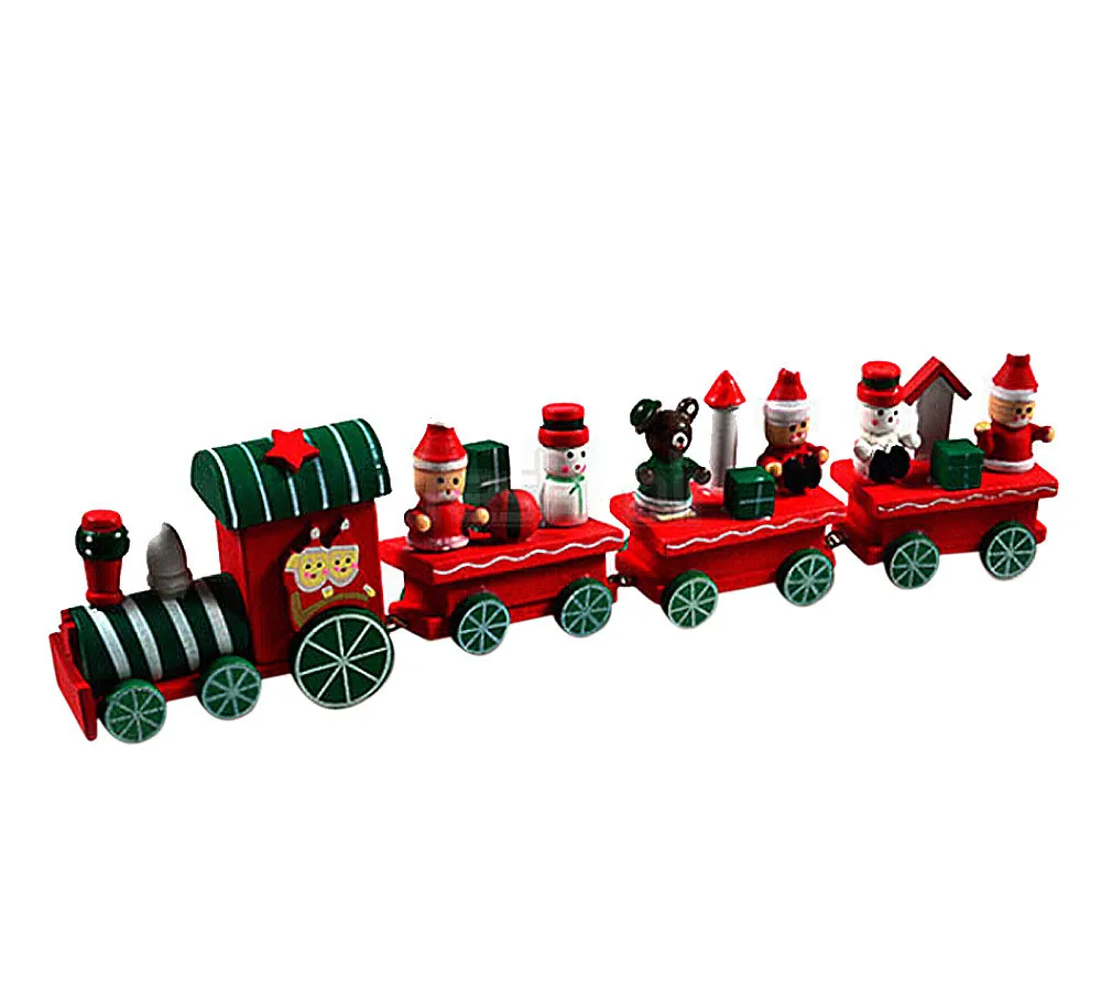

Wooden Christmas Train Painted Santa/bear Xmas Kid Toys Gift Ornament Christmas Pendant Decoration #F