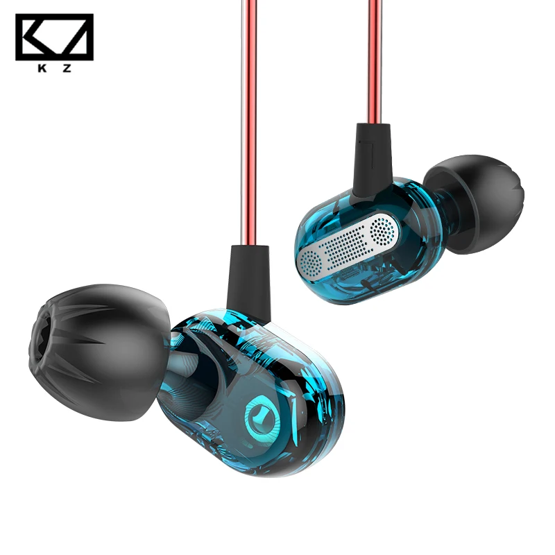 

KZ ZSE Mic In Ear Earphone Dynamic Dual Driver Headset Audio Monitors Headphone Noise Isolating HiFi Music Sports Earbuds