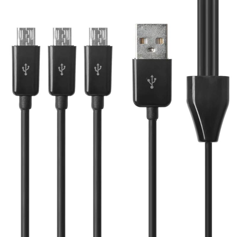 

1 to 3 Splitter USB Male to 3 Micro USB Male Connector Charging Data Sync Cable drop shippping