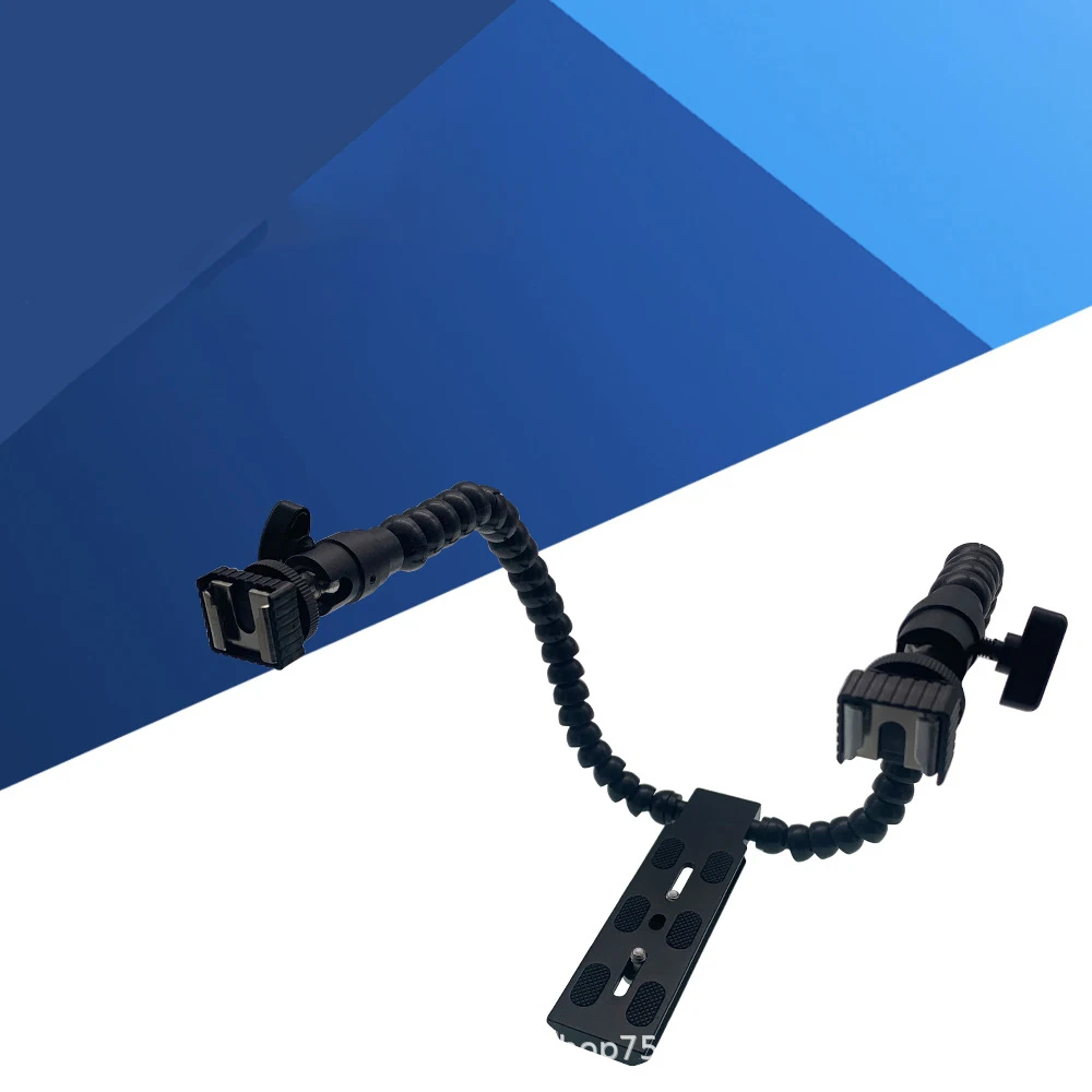 HDRIG Гибкий двойной магический Кронштейн для вспышки Горячий башмак держатель