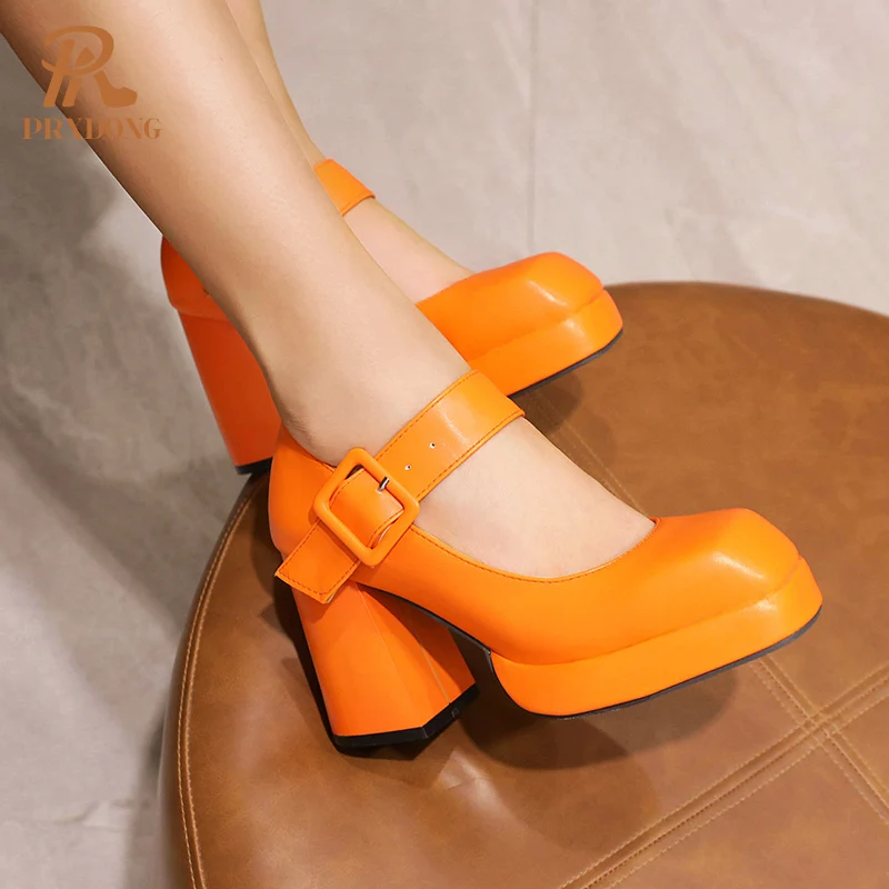 Женские туфли-лодочки на платформе и толстом высоком каблуке черные или белые