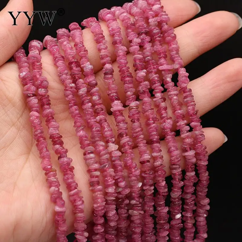 

Fashion Pink Strawberry Quartz Natural Crystal Chips Diy Jewelry Accessories Making Necklace 3x5-4x6mm Sold Per 40cm/Strand