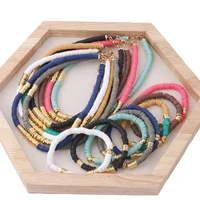 neefu wofu bracelet set 35cmnecklace soft pottery bracelets for women nationality stainless steel bracelet beach jewelry