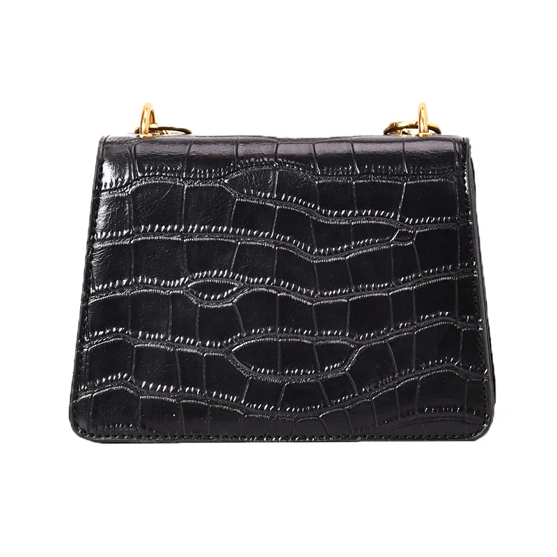 

Pattern PU Stone Leather Crossbody Bags For Women 2019 New Small Totes Lady Chain Shoulder Messenger Bag Handbags