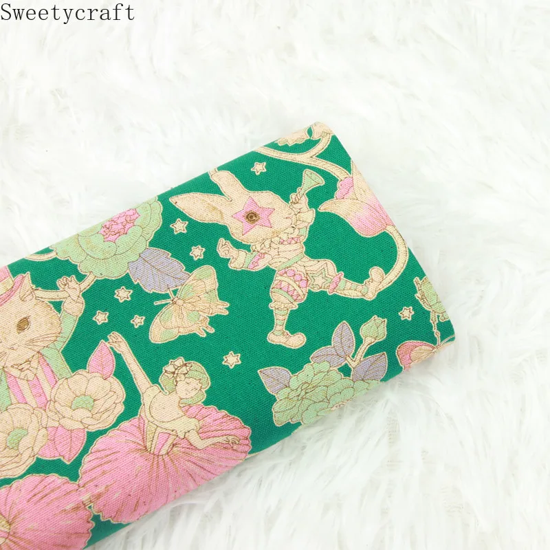 110x45 см Толстая хлопковая ткань на половину ярда мультяшный Кот Банни Печатный