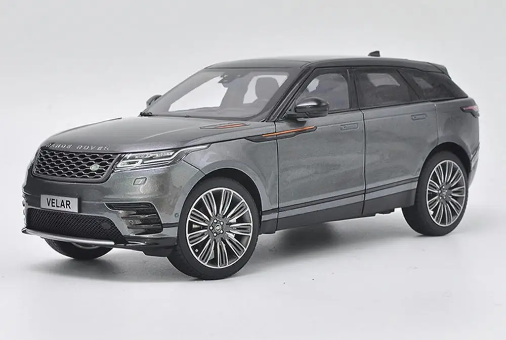 

ЖК-дисплей масштаб 1/18 Range Rover Velar 2018 Серый Литой автомобиль модель игрушка подарок