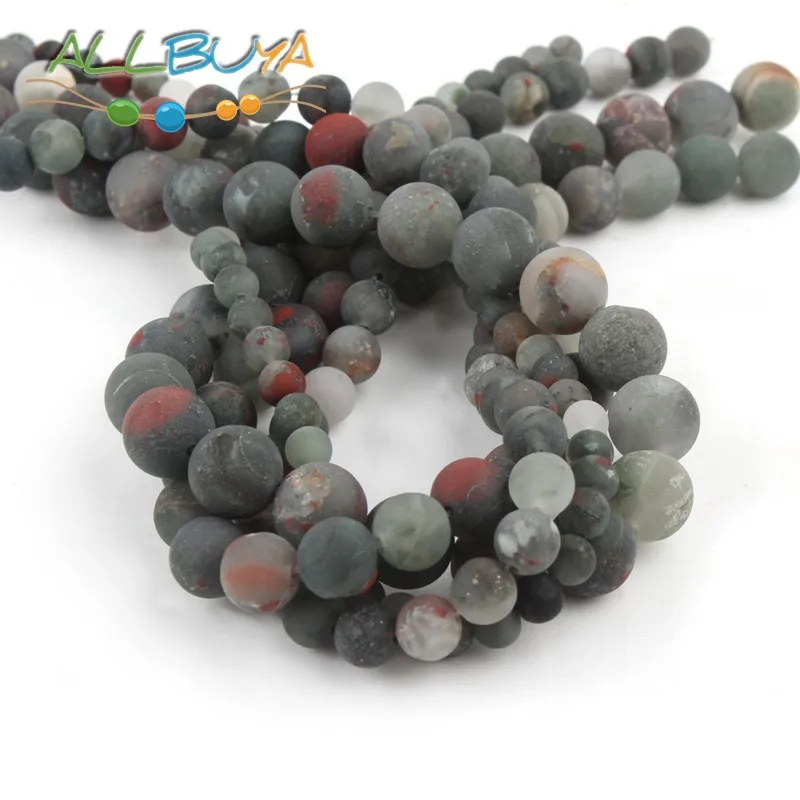 Высококачественные Натуральные матовые африканские бусины в форме крови для