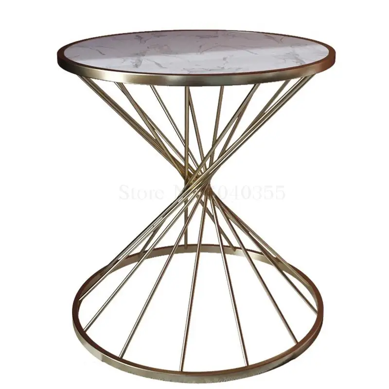 Скандинавский круглый журнальный столик красный креативный маленький простой