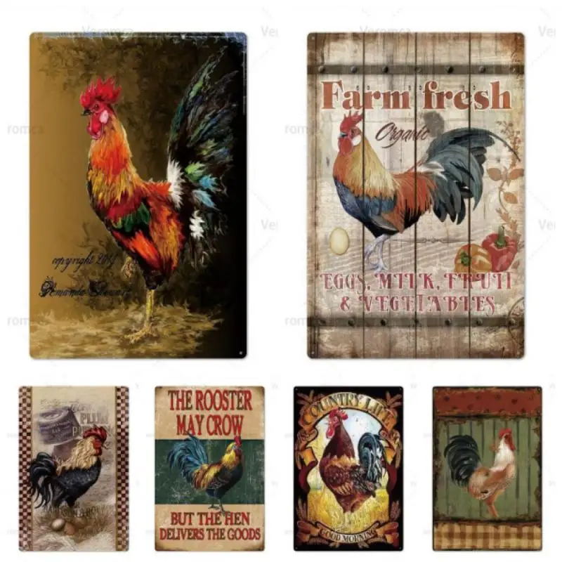 Декор для цыплят фермерского дома жестяной знак винтажный металлический