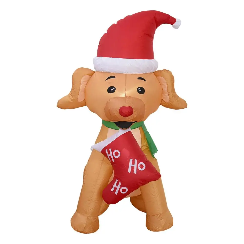 

1pc Dog Air Blown Inflatable Outdoor Toys Puppy Dog Christmas Holiday Yard Lawn Party Decoration With LED Light