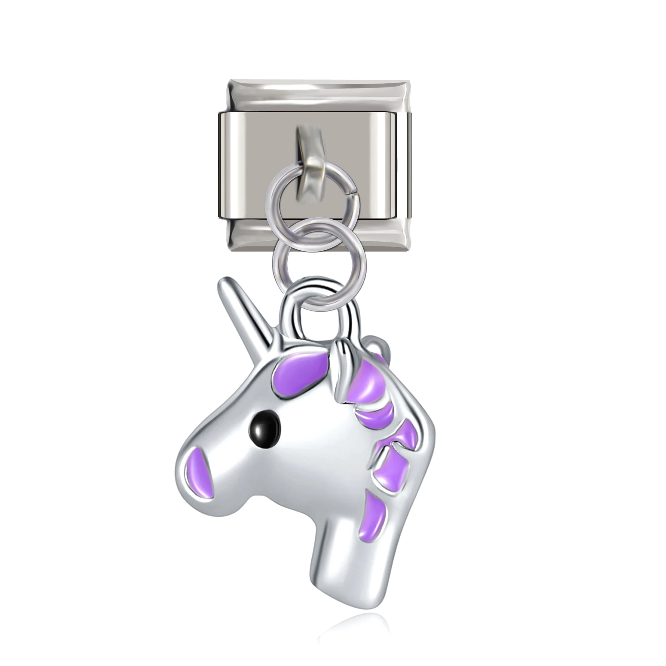 Hapiship 9 мм ширина оригинальная Маргаритка Фиолетовый единорог итальянский шарм