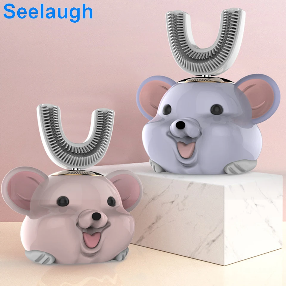 

Зубная щетка Детская ультразвуковая, 360 градусов, 5 режимов, зарядка от USB