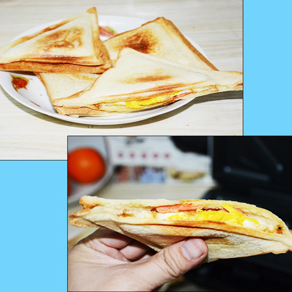 Электрическая машина для сэндвичей гриль тостер хлеба антипригарная выпечки на