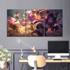 Сахарная Раш Ziggs  Braum  Evelynn игра Лига Легенд плакат художественные картины на стену HD для домашнего декора