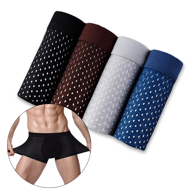 4 шт. мужские трусы боксеры из бамбукового волокна|Мужские боксеры| |