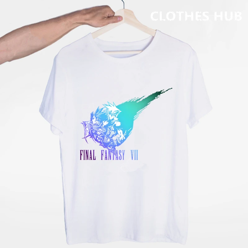 Gray Final fantasy футболки модные мужские и женские Топы футболка с коротким рукавом унисекс футболка - Color: Gray
