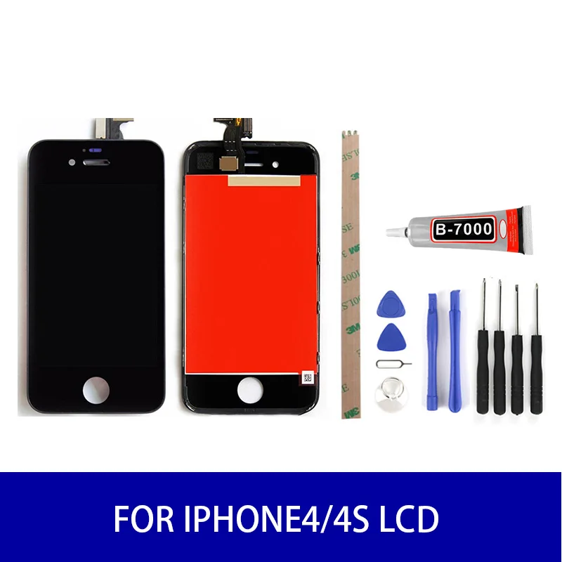 Для Iphone4/4S ЖК дисплей сенсорный Панель стекло Сенсор планшета Ассамблеи Экран