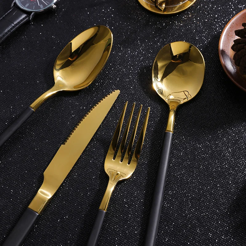 Горячая Распродажа столовые приборы ножи вилки ложки Wester кухонная посуда из