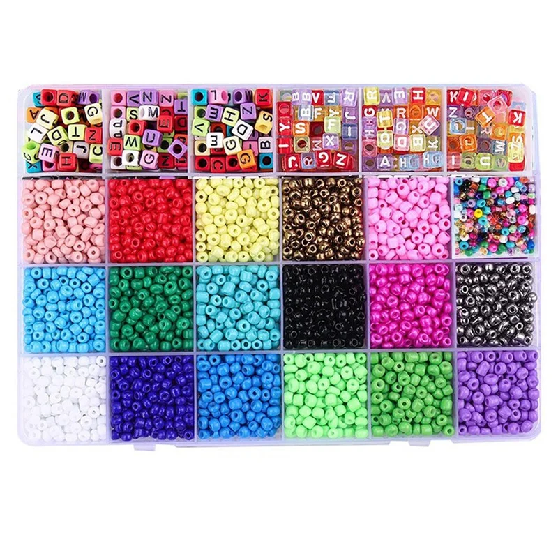 

Beads Kit, Glass Beads, Alphabet Letter Beads and Shape Beads for Name Bracelets Jewelry Making and Craft