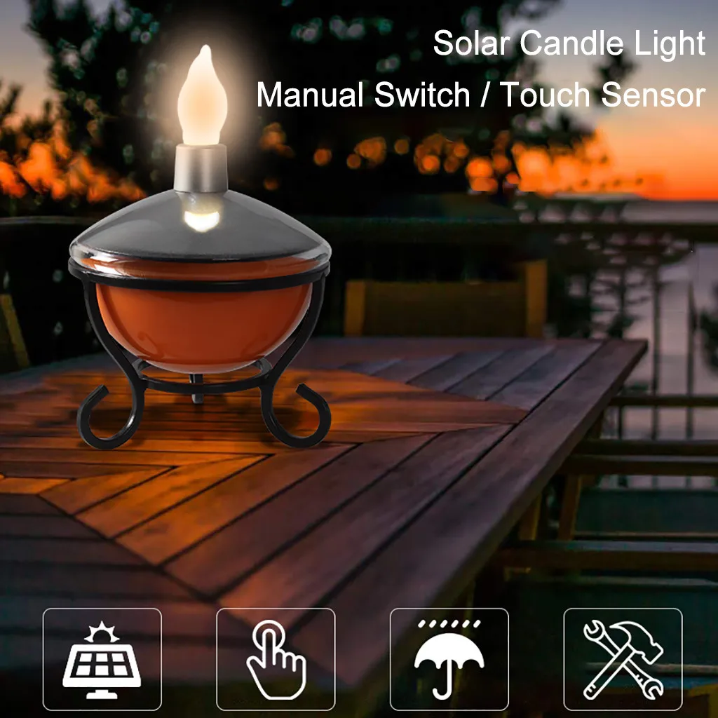 Хит продаж товары 2019 солнечная Свеча для сада большая открытая терраса украшение