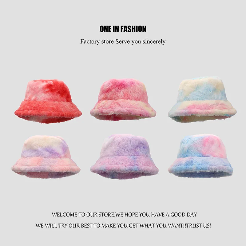 

Fisherman Women's Autumn and Winter Wild Korean Style New Thickened Warm Plush Bucket Hats for Women Fashion