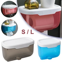 punch free toilet roll paper holder box waterproof mobile phone storage toilet paper storage rack tissue for kitchen bathroom
