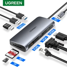 Ugreen usb-хаб C концентратор для нескольких USB 3,0 HDMI адаптер док-станция для MacBook Pro Аксессуары USB-C type C 3,1 разветвитель 3 порта USB C концентратор