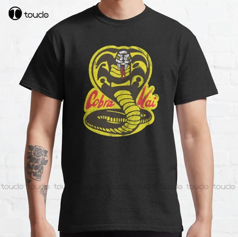

Новая классическая Хлопковая мужская футболка Cobra Kai