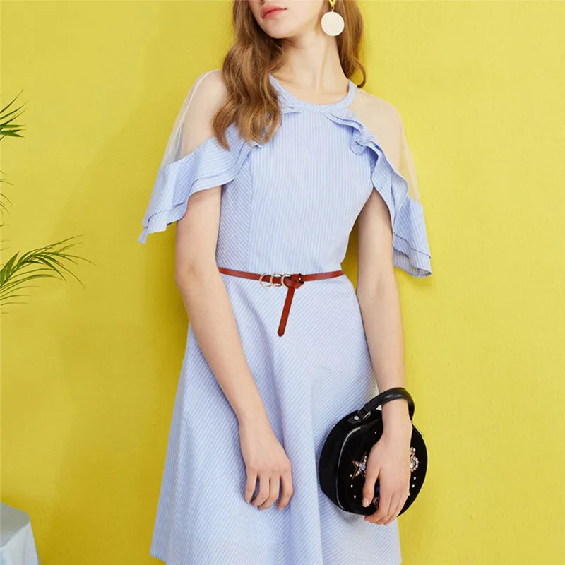 

Knot Belts For Ladies Thin Strap Belt Dress Accessories Female HOT Soft Real Cowhide Fashion Narrow Belts