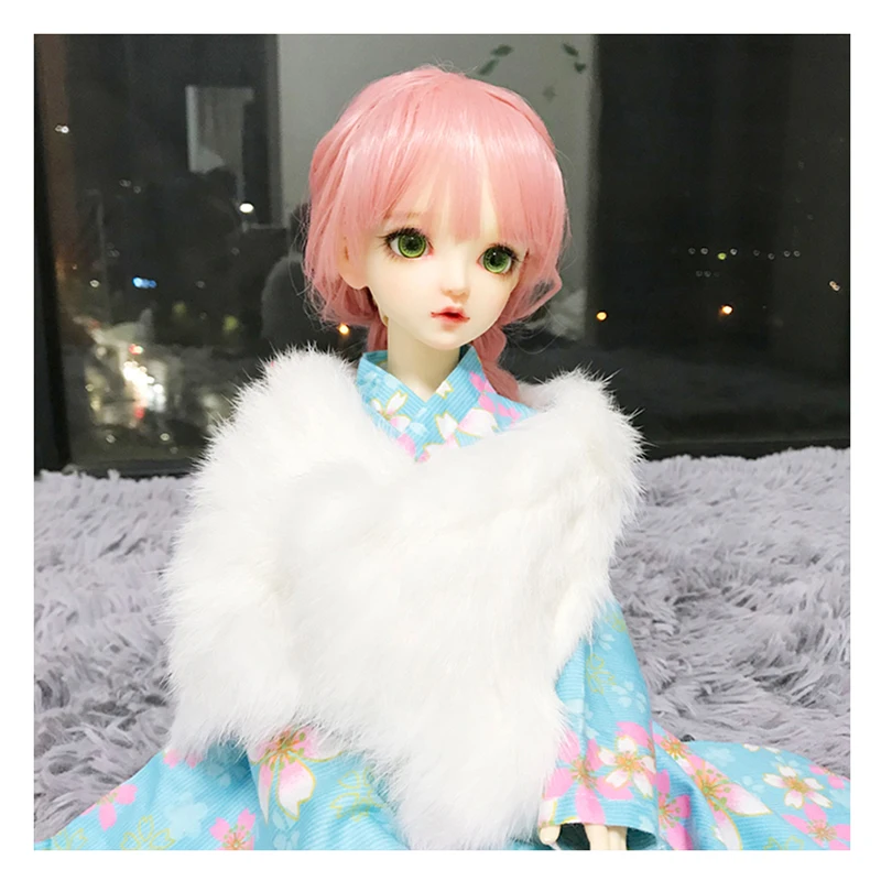 Одежда для шарнирных кукол пушистая Белая Шаль 1/6 1/4 1/3 аксессуары кукольной