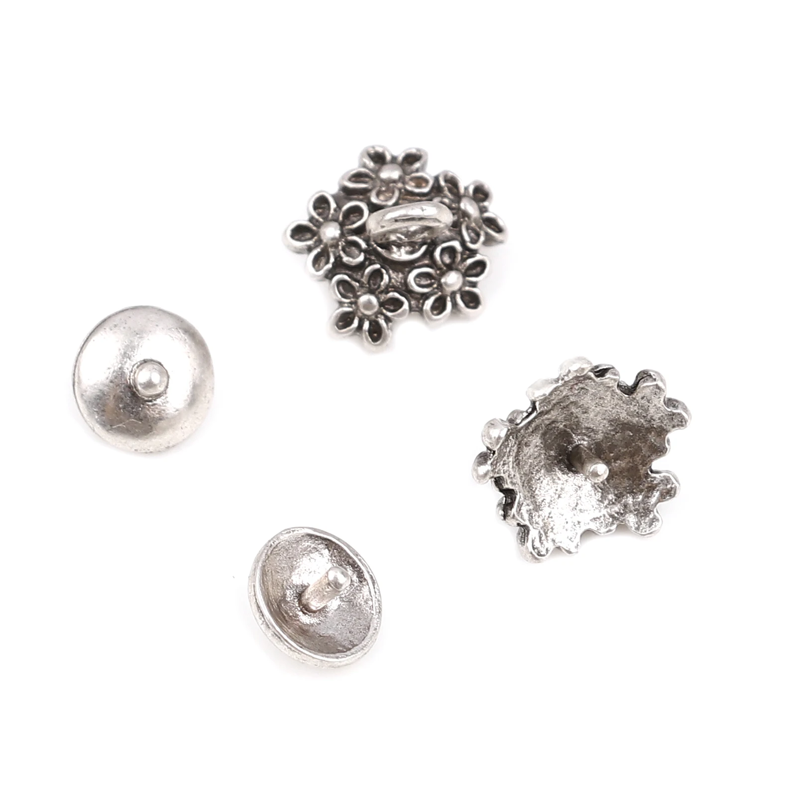 DoreenBeads 10 шт./компл. колпачки из цинкового сплава для бусин круглые фурнитуры