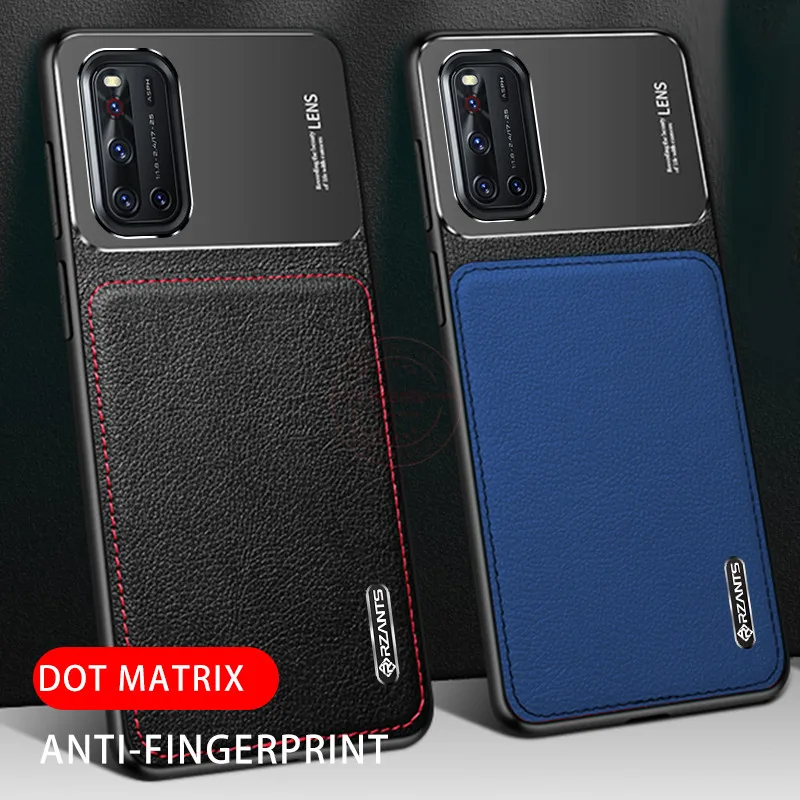 

Rzants For Oppo A92 A72 A52 Hard Case Armor combined with leather Matte Hybrid Protective Shockproof Leather Cover Phone Casing