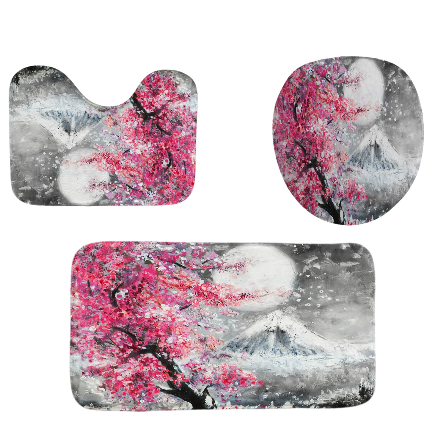 Вишневые деревья на креплении ткань с принтом Fuji занавеска для душа ванной