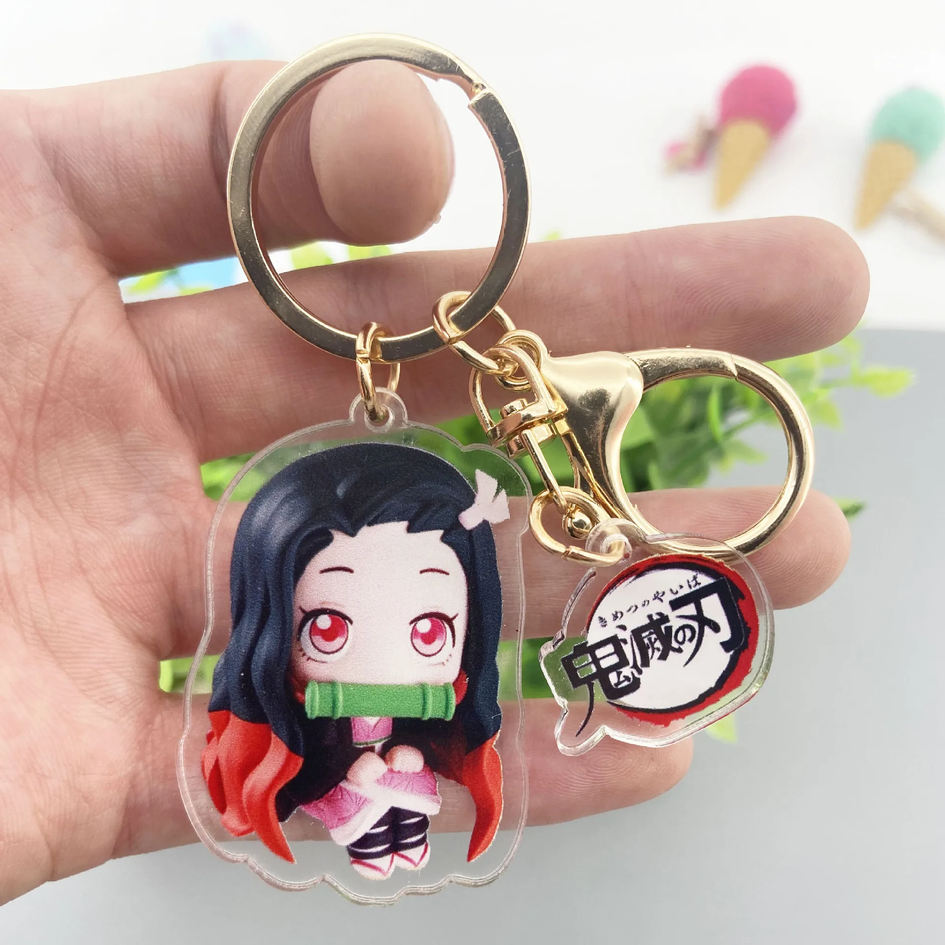 Новинка 2020 брелок с лезвием призрака подвеска мультяшная версия Q из трех частей