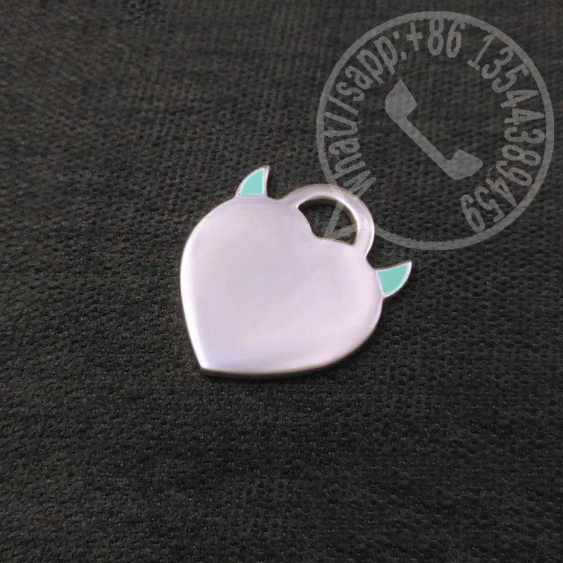 

Original 1:1 Sterling Silver Tif Pendant High Quality Fashion Devil Heart Necklace Pendant Ladies Exquisite Luxury Jewelry Gift