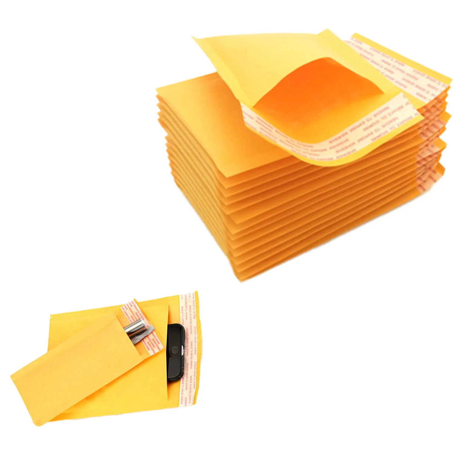 

13*16CM 50pcs/lot Bubble Envelope Bag Yellow Bubble PolyMailer Self Seal Mailing Bags Padded Envelopes For Magazine Lined Mailer