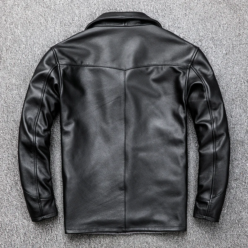 Новая Натуральная мужская куртка 2020 длинный приталенный костюм с отложным