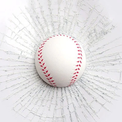 White Baseball Автомобильный Стайлинг Бейсбол Футбол Теннис стерео разбитое стекло 3D стикер автомобильный мяч в окне хиты самоклеющиеся забавные наклейки на автомобиль - Название цвета: White Baseball