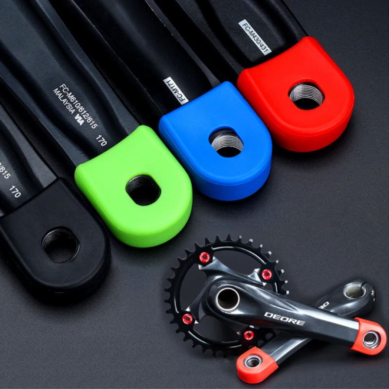 Silicone Bicycle Crank Arm Protector MTB Road Bike Rubber Crankset Protective Cap For SLX XT XTR Dustproof Accessory | Спорт и