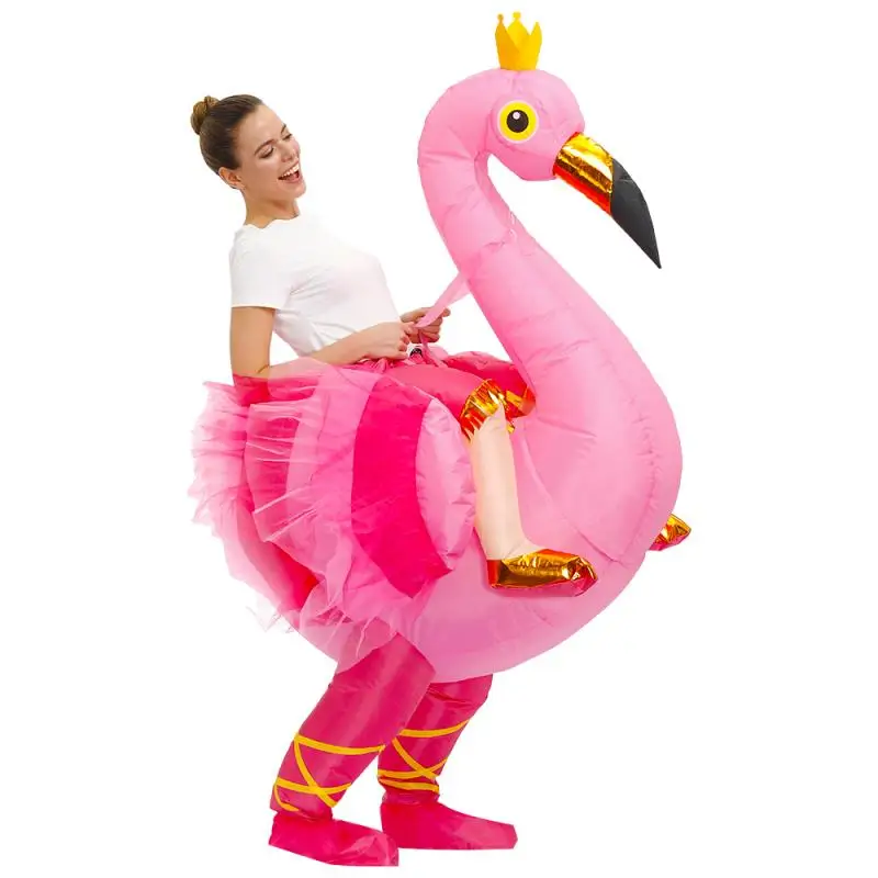 adult flamingo inflatable costumes for halloween cosplay party costume christmas suit purim carnival man performance jumpsuit free global shipping