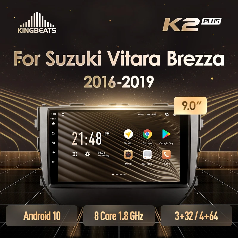 KingBeats штатное головное устройство For Suzuki Vitara Brezza 2016 - 2019 GPS Android 10 автомагнитола на