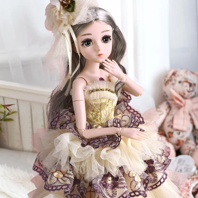 Куклы-шарниры с модным аксессуаром 1/4 BJD 45 см 26 наряд обувь парик волосы макияж