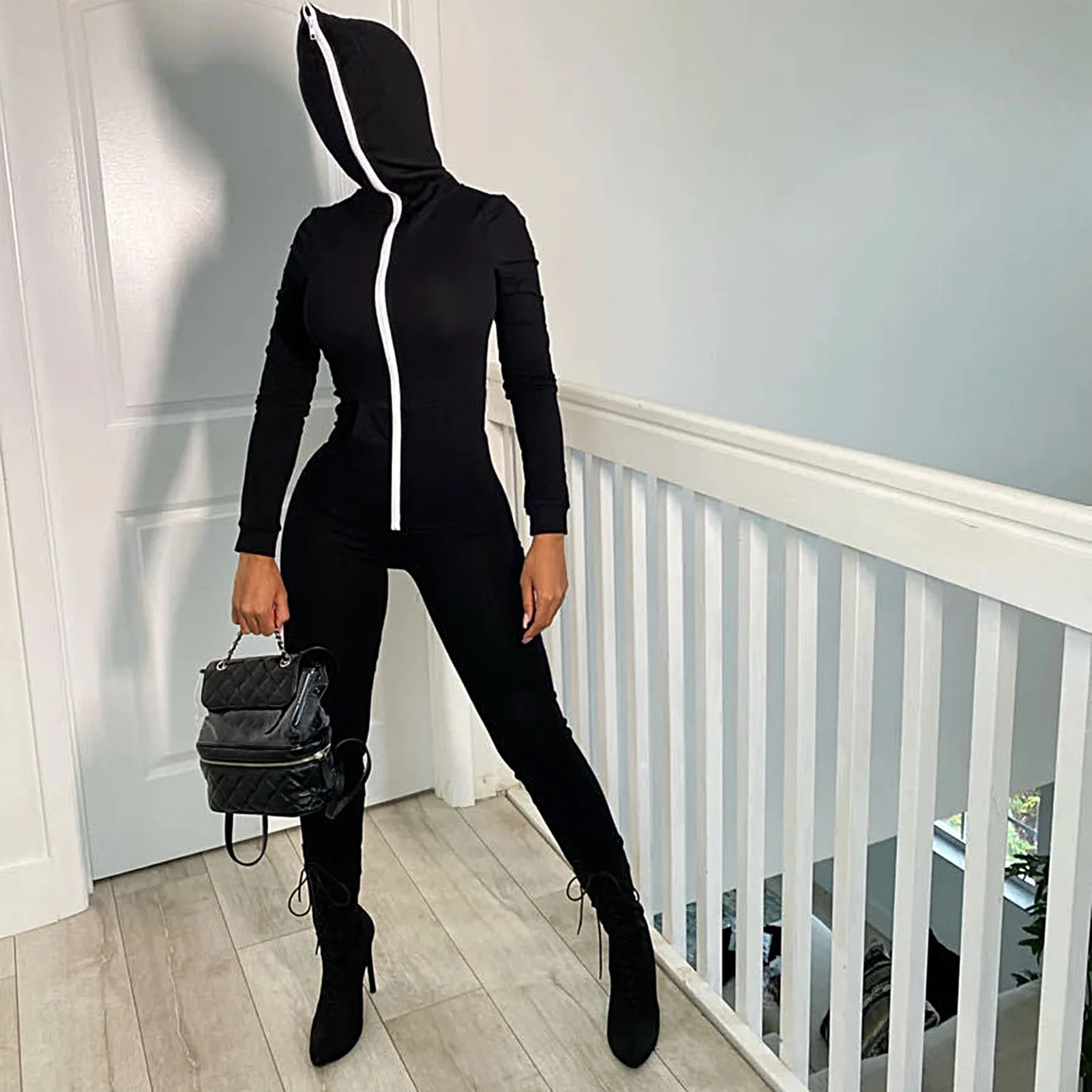 Женские Новые Осенние стильные футболки с длинным рукавом однотонные Цвет