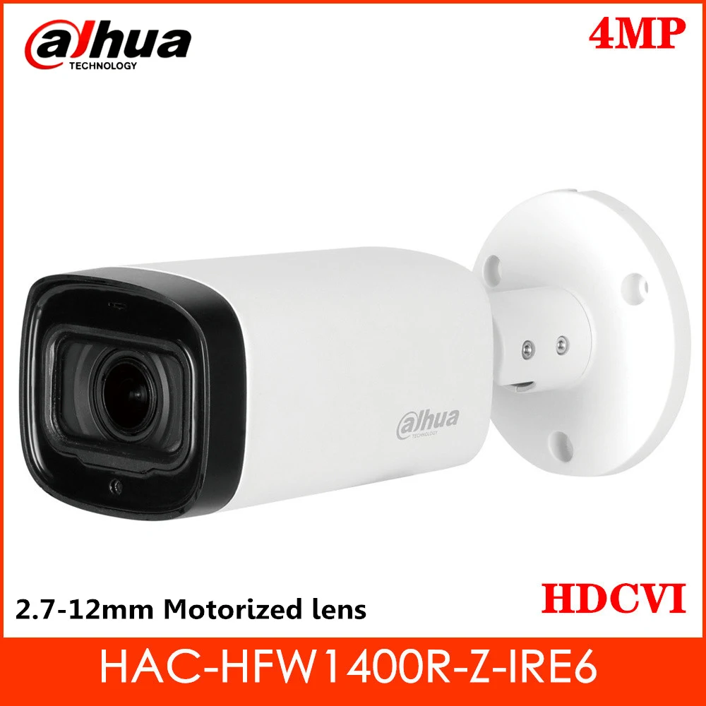 Dahua 4MP HDCVI Camera HAC-HFW1400R-Z-IRE6 Smart IR Bullet 2 7-12mm Моторизованный объектив камера
